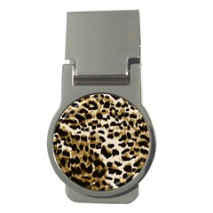 Leopard-print 2 Money Clips (round)  by skindeep