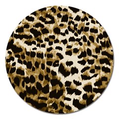 Leopard-print 2 Magnet 5  (round) by skindeep