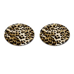 Leopard-print 2 Cufflinks (oval) by skindeep