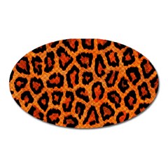 Leopard-print 3 Oval Magnet by skindeep