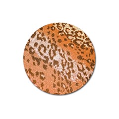 Leopard-knitted Magnet 3  (round) by skindeep