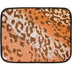 Leopard-knitted Fleece Blanket (mini) by skindeep