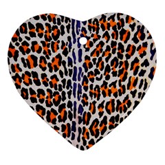 Fur-leopard 5 Ornament (heart) by skindeep