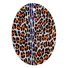 Fur-leopard 5 Oval Ornament (Two Sides)