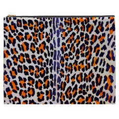 Fur-leopard 5 Cosmetic Bag (xxxl)