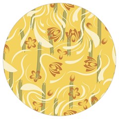 Folk Flowers Pattern  Round Trivet by Eskimos