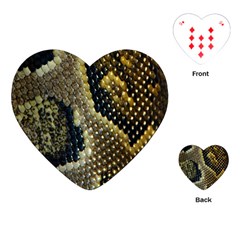 Leatherette Snake 2 Playing Cards Single Design (heart) by skindeep