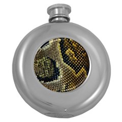 Leatherette Snake 2 Round Hip Flask (5 Oz) by skindeep