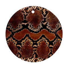 Leatherette Snake 3 Ornament (round) by skindeep