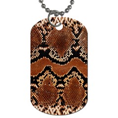 Leatherette Snake 3 Dog Tag (two Sides) by skindeep