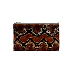 Leatherette Snake 3 Cosmetic Bag (small) by skindeep