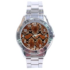 Leatherette Snake 3 Stainless Steel Analogue Watch by skindeep