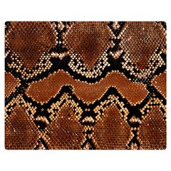 Leatherette Snake 3 Double Sided Flano Blanket (medium)  by skindeep