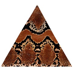 Leatherette Snake 3 Wooden Puzzle Triangle