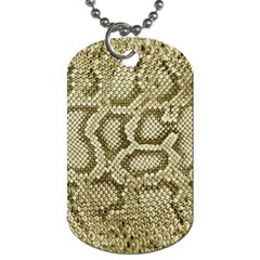 Leatherette Snake 4 Dog Tag (two Sides) by skindeep