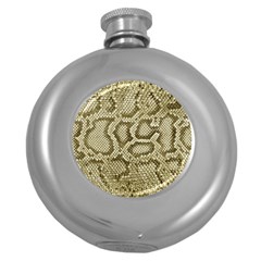 Leatherette Snake 4 Round Hip Flask (5 Oz) by skindeep