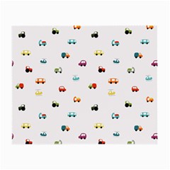 Cute Bright Little Cars Small Glasses Cloth (2 Sides) by SychEva