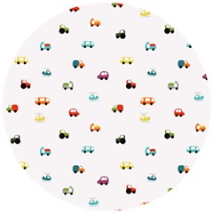 Cute Bright Little Cars Wooden Puzzle Round by SychEva