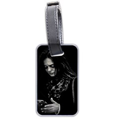 Beauty Woman Black And White Photo Illustration Luggage Tag (two Sides) by dflcprintsclothing