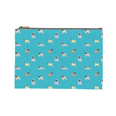 Funny Pugs Cosmetic Bag (large) by SychEva
