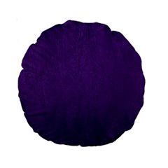 Leather Smooth 18-purple Standard 15  Premium Round Cushions by skindeep