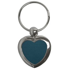 Leatherette 2 Blue Key Chain (heart) by skindeep