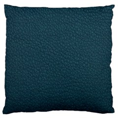 Leatherette 2 Blue Large Cushion Case (two Sides) by skindeep