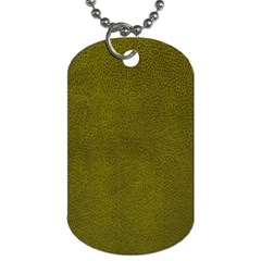 Leatherette 6 Green Dog Tag (one Side) by skindeep