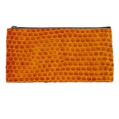 Leatherette 5 Brown Pencil Case by skindeep