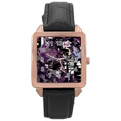 Pressure Points Rose Gold Leather Watch  by MRNStudios