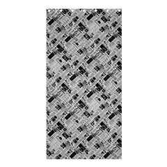 8 Bit Newspaper Pattern, Gazette Collage Black And White Shower Curtain 36  X 72  (stall)  by Casemiro