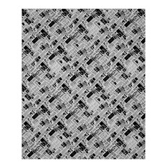 8 Bit Newspaper Pattern, Gazette Collage Black And White Shower Curtain 60  X 72  (medium)  by Casemiro