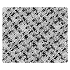 8 Bit Newspaper Pattern, Gazette Collage Black And White Double Sided Flano Blanket (small)  by Casemiro