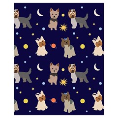 Terrier Cute Dog With Stars Sun And Moon Drawstring Bag (small) by SychEva