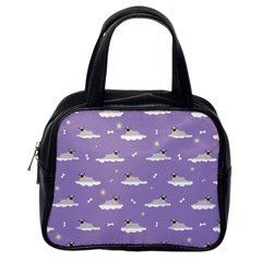 Pug Dog On A Cloud Classic Handbag (one Side) by SychEva