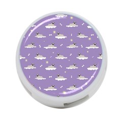 Pug Dog On A Cloud 4-port Usb Hub (one Side) by SychEva