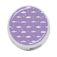 Pug Dog On A Cloud 4-port Usb Hub (two Sides) by SychEva