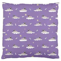 Pug Dog On A Cloud Standard Flano Cushion Case (two Sides) by SychEva