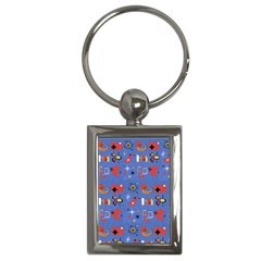 Blue 50s Key Chain (rectangle) by InPlainSightStyle