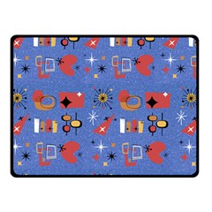 Blue 50s Fleece Blanket (small) by InPlainSightStyle