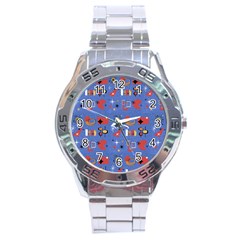 Blue 50s Stainless Steel Analogue Watch by InPlainSightStyle