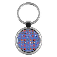 Blue 50s Key Chain (round)