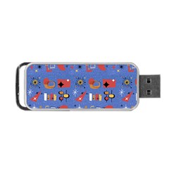 Blue 50s Portable Usb Flash (one Side) by InPlainSightStyle