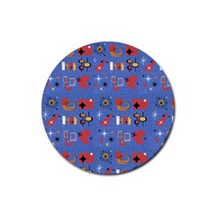 Blue 50s Rubber Coaster (round) 