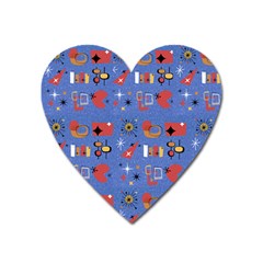 Blue 50s Heart Magnet by InPlainSightStyle