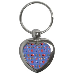 Blue 50s Key Chain (heart) by InPlainSightStyle