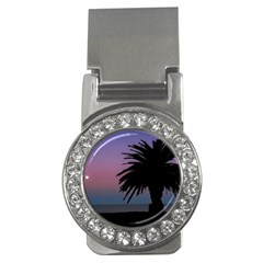 Sunset Coastal Scene, Montevideo Uruguay Money Clips (cz)  by dflcprintsclothing