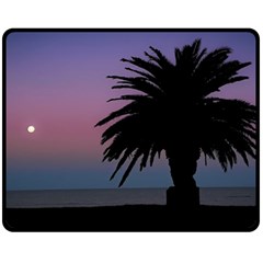 Sunset Coastal Scene, Montevideo Uruguay Fleece Blanket (medium)  by dflcprintsclothing