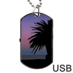 Sunset Coastal Scene, Montevideo Uruguay Dog Tag Usb Flash (two Sides) by dflcprintsclothing