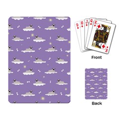 Cheerful Pugs Lie In The Clouds Playing Cards Single Design (rectangle) by SychEva
